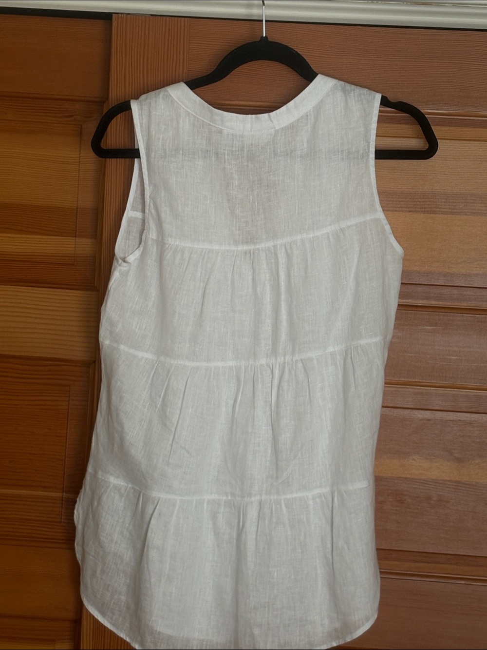 Sigrid Olsen White Button-Front Linen Top - Picture 2 of 5